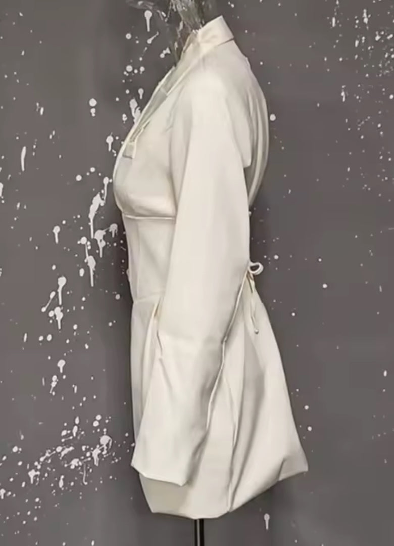 NEW $125 Izza Off White Structured Blazer Dress