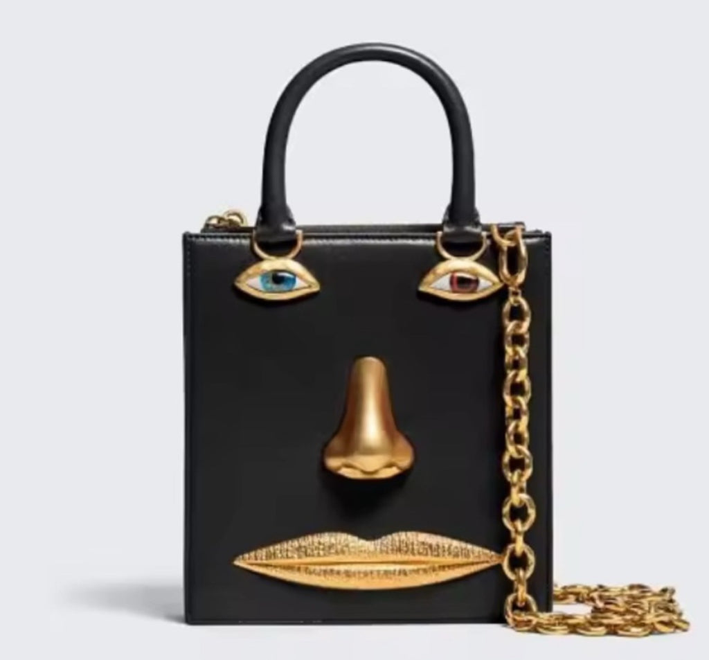 NEW $1800 Visalia Genuine Leather Top Handle Mini Face Bag