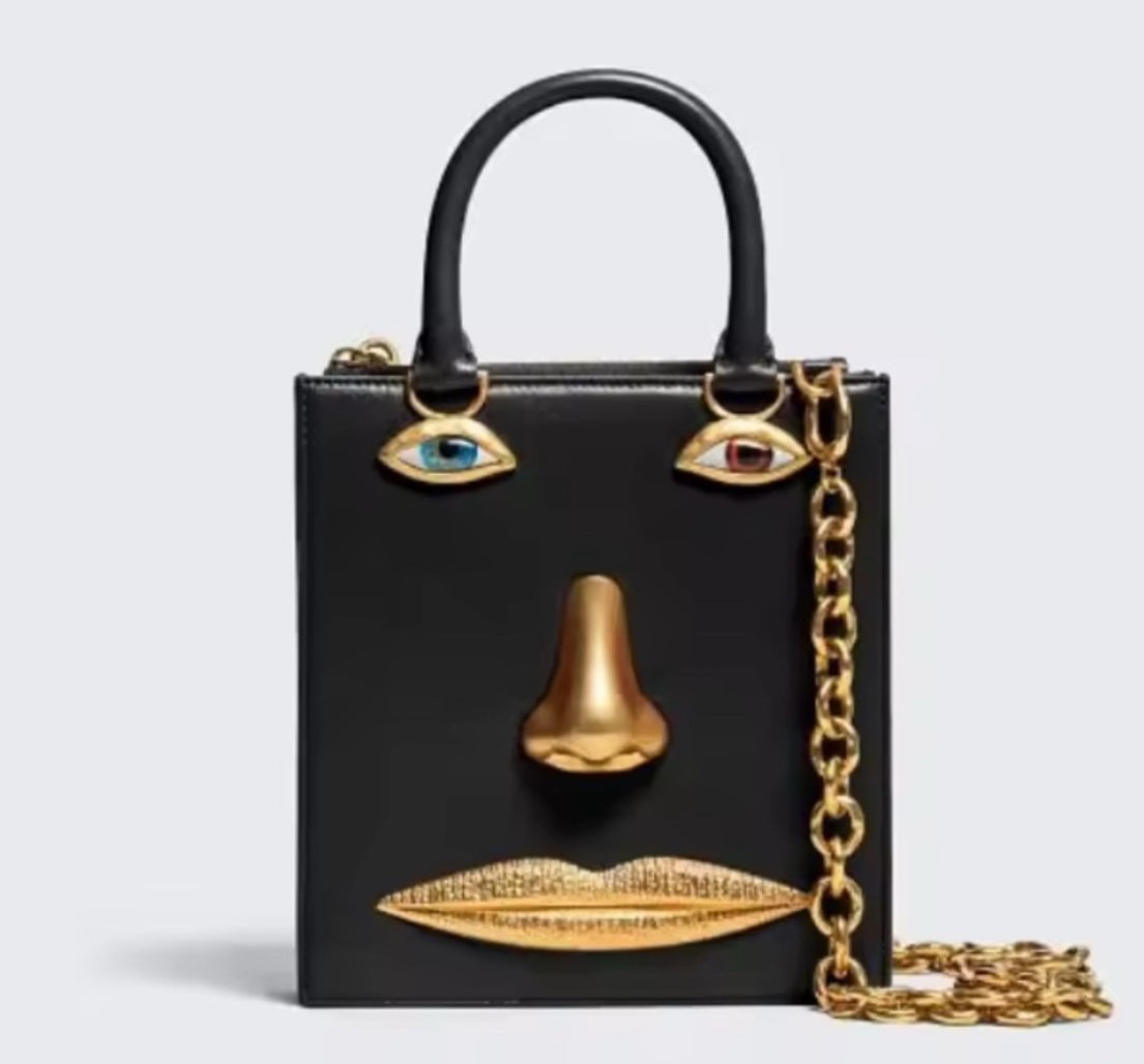 NEW $1800 Visalia Genuine Leather Top Handle Mini Face Bag