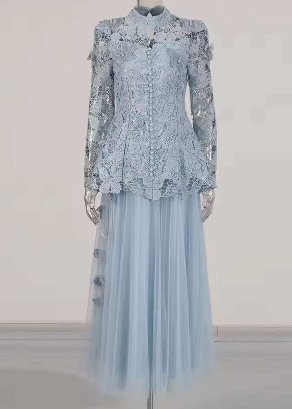 NEW $189 Ivy and Lace Long Sleeve Blue Set