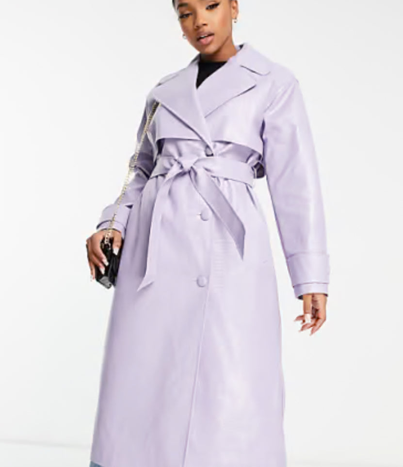 Lilac Croc Trench