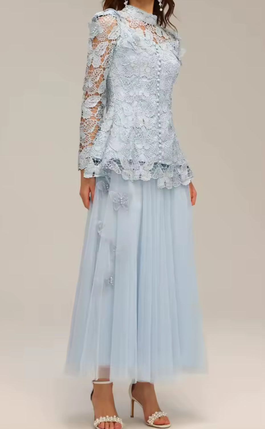 NEW $189 Ivy and Lace Long Sleeve Blue Set