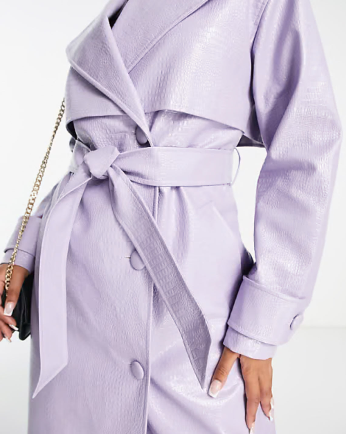 Lilac Croc Trench