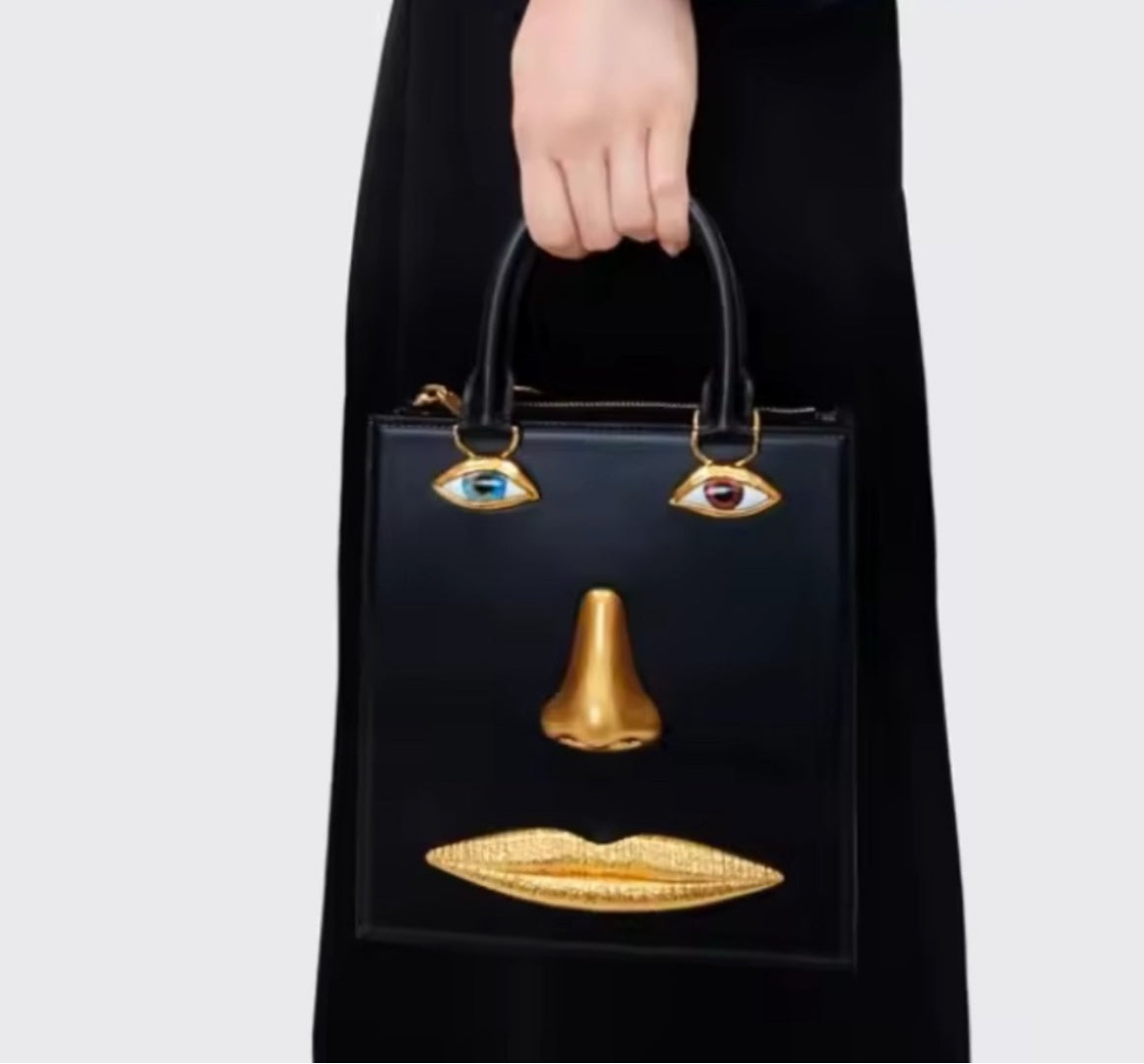 NEW $1800 Visalia Genuine Leather Top Handle Mini Face Bag