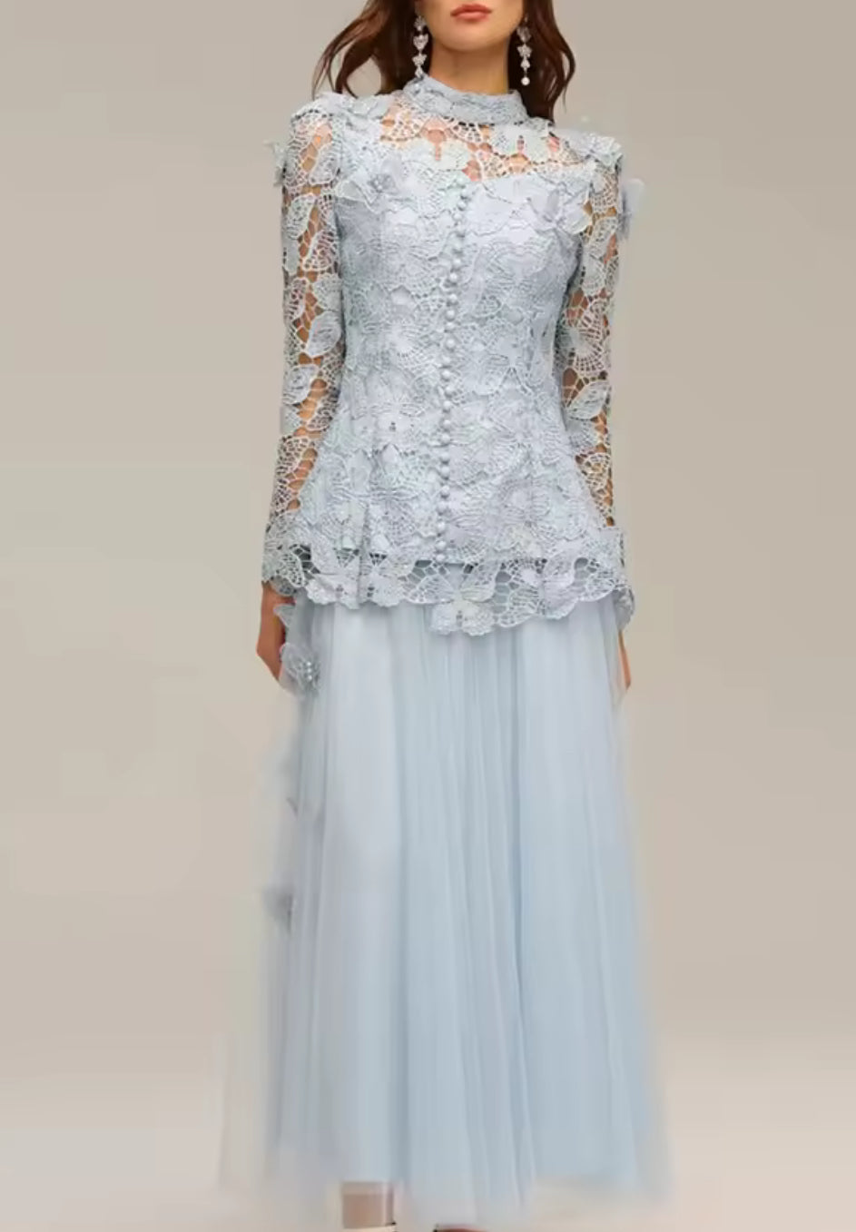 NEW $189 Ivy and Lace Long Sleeve Blue Set