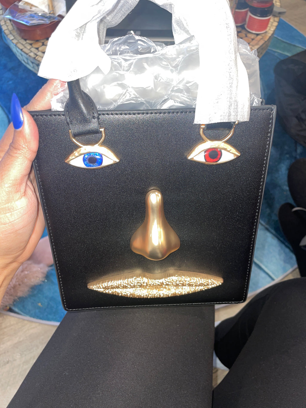 NEW $1800 Visalia Genuine Leather Top Handle Mini Face Bag