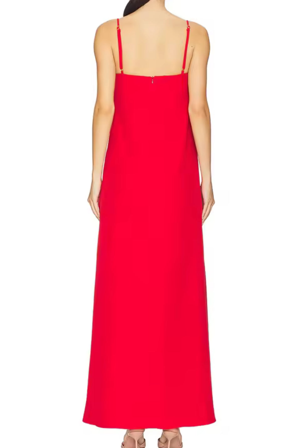 NEW $238 Spring Poppy Appliqué Spaghetti Strap Maxi Dress
