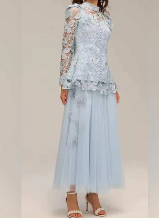 NEW $189 Ivy and Lace Long Sleeve Blue Set
