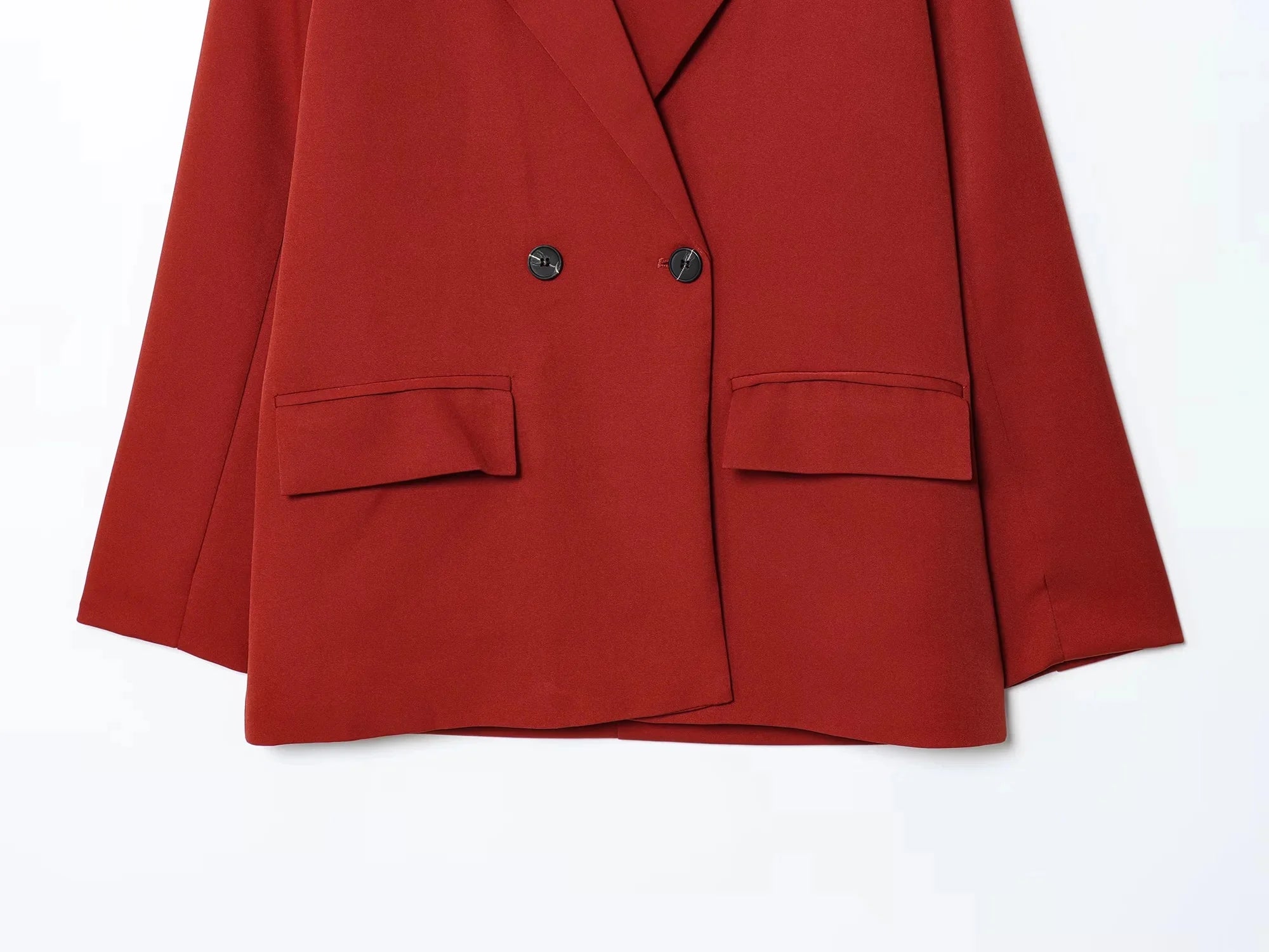 Fall Lady Blazer Lapel Double-breasted Blazer Coat 2025 Spring Autumn Fashion Minimalist Office Women Blazer