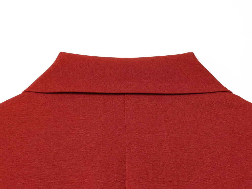 Fall Lady Blazer Lapel Double-breasted Blazer Coat 2025 Spring Autumn Fashion Minimalist Office Women Blazer